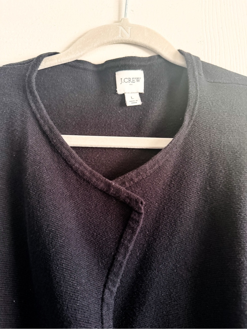 J. Crew Black Juliette Collarless Open-Front Cardigan - Picture 6 of 6